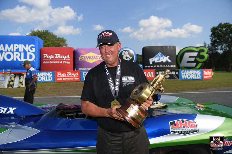 Bo Butner wins second consecutive Super Gas trophy, reaches Pro Stock quarterfinals at Maple Grove Raceway