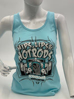 Womans Hips and Lips Teal Tank